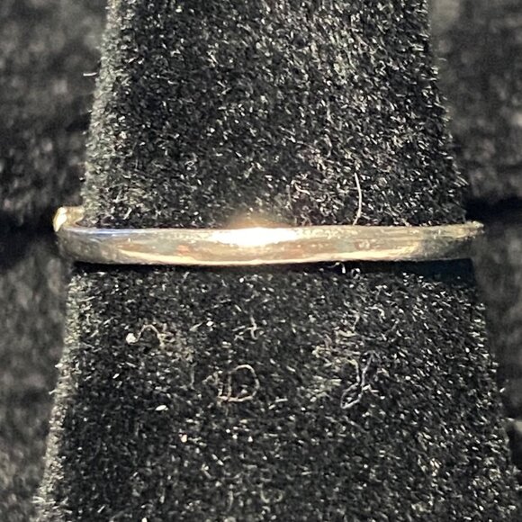 Ring Size 4.5 Blue Glass Faceted Vintage Jewelry Sterling Silver Tested - Picture 8 of 16